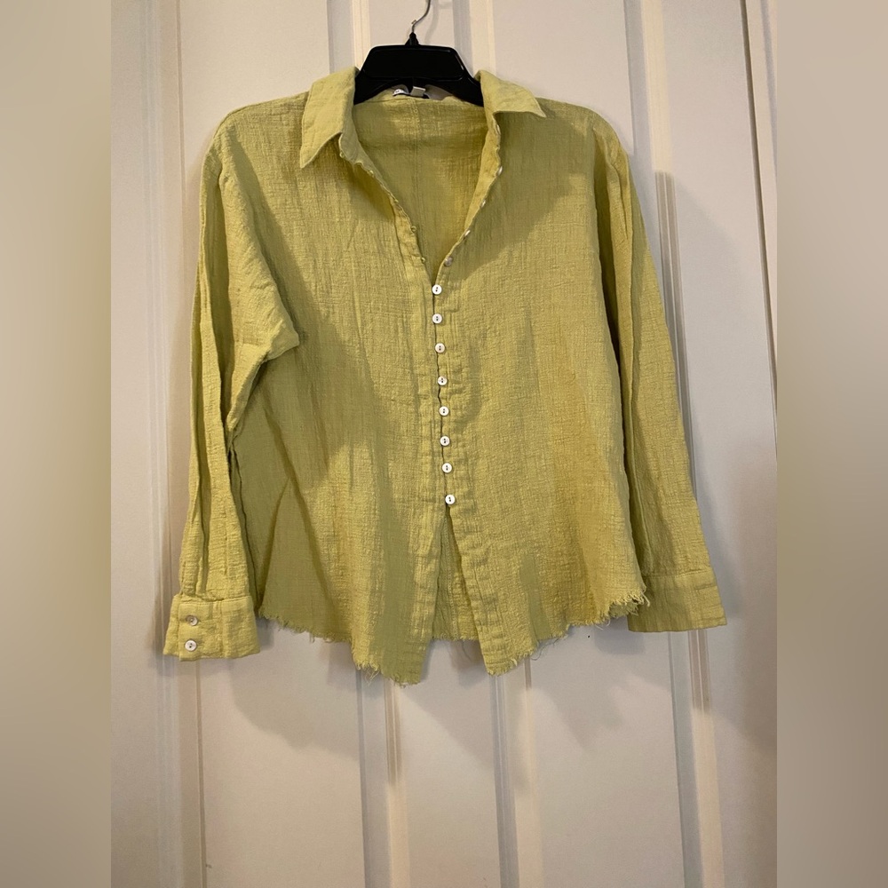 NWOT MIOU MUSE size small long sleeve button up shirt women’s - Picture 2 of 7